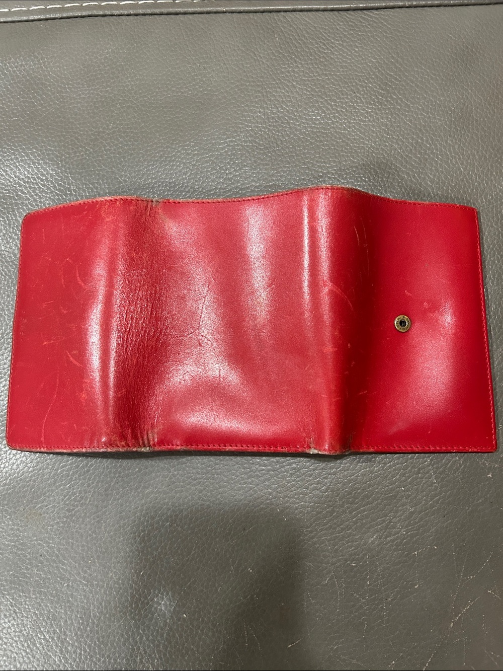 Coach Red Glove Leather Vintage Compact Wallet GUVC - Picture 5 of 15